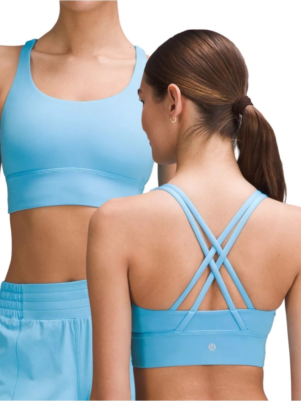 🩵 lululemon athletica‎ Blue Strappy Crossback Sports Bra Top 🩵